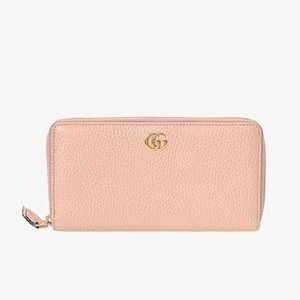 Gucci Marmont Pink Zip Around Wallet